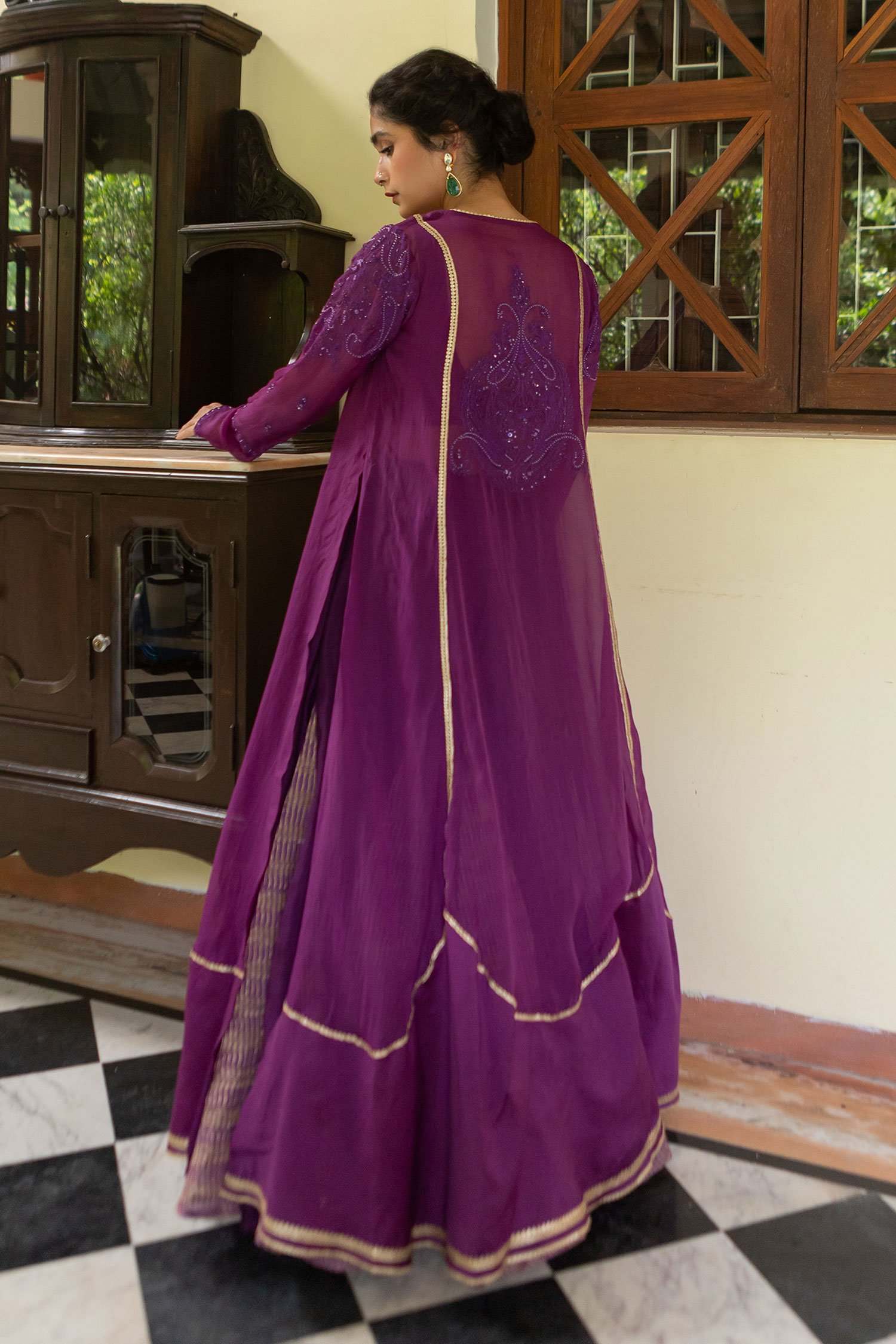 Light purple color anarkali gown – Lady Selection Inc