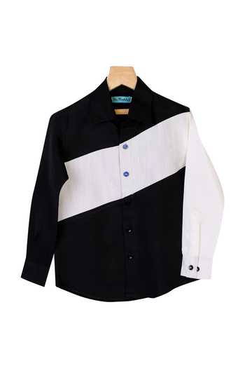 Collared Boy Shirt in Black main image 0