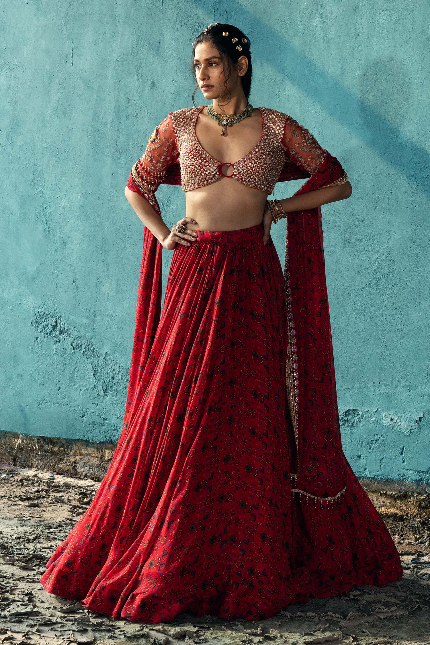 Red Designer Lehenga | Wedding Wear Red Lehenga Choli | Red Lehenga | Designer  Red Lehenga | Red Lehenga Online | Buy Lehenga Online – Lady India