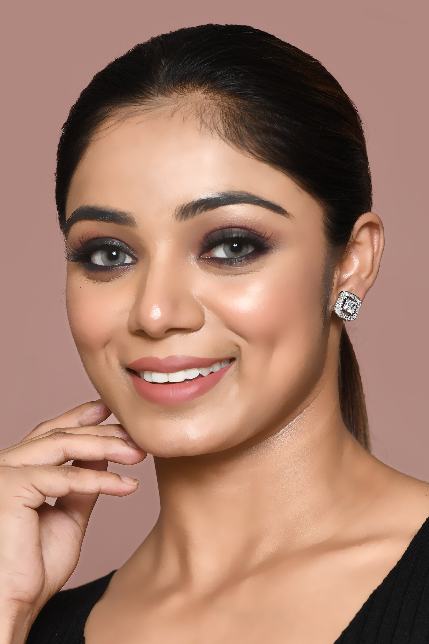 Buy Silver Plated Stones Geometric Embellished Ear Studs by Nayaab by