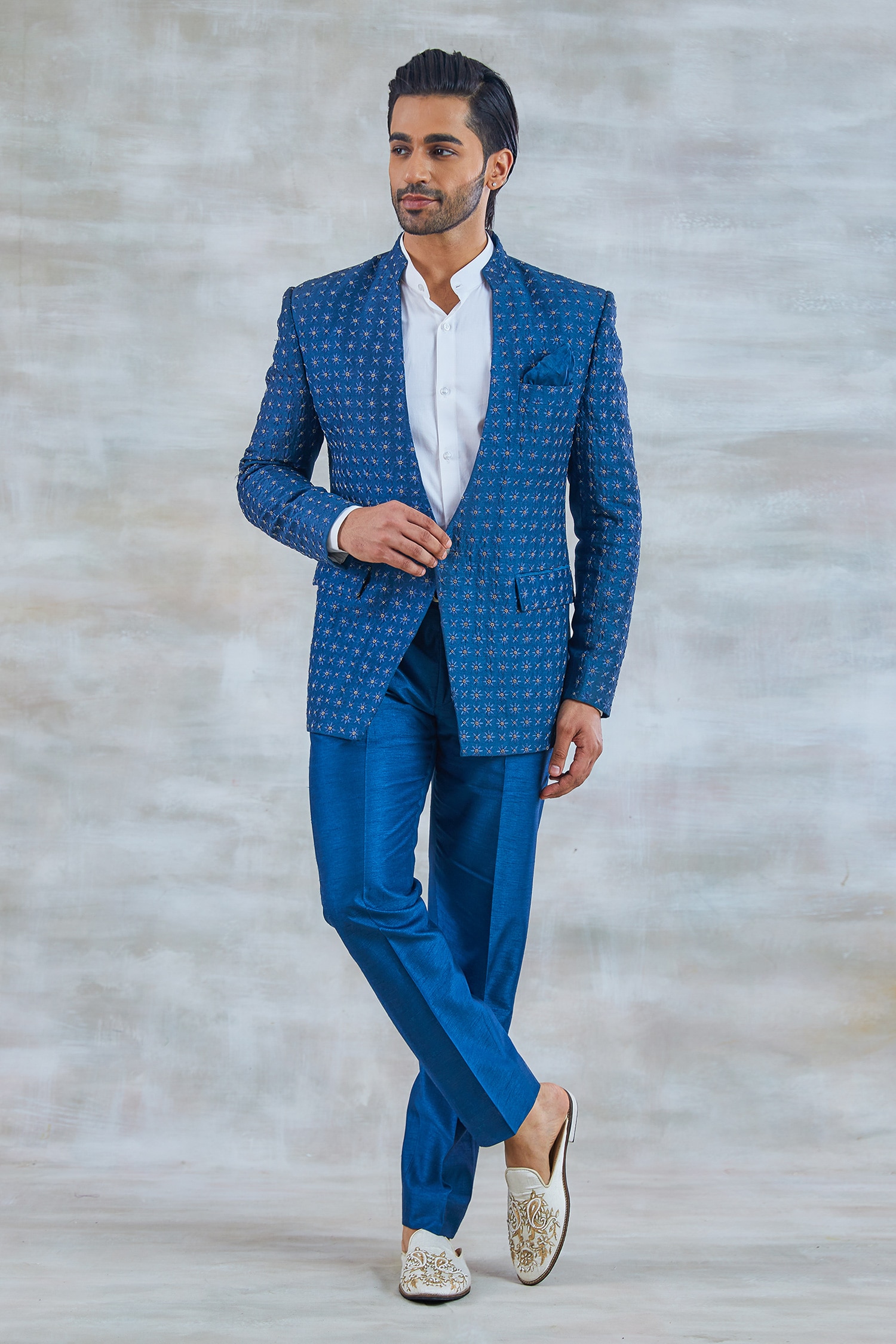 Ahi Clothing Coord Set  Buy Ahi Clothing Royal Blue Pant Suit Set of 3  Online  Nykaa Fashion
