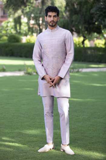 Nightshade Elegance Nehru Jacket and Kurta Set