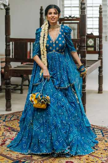 BANDHANI PRINT FARSHI SET
