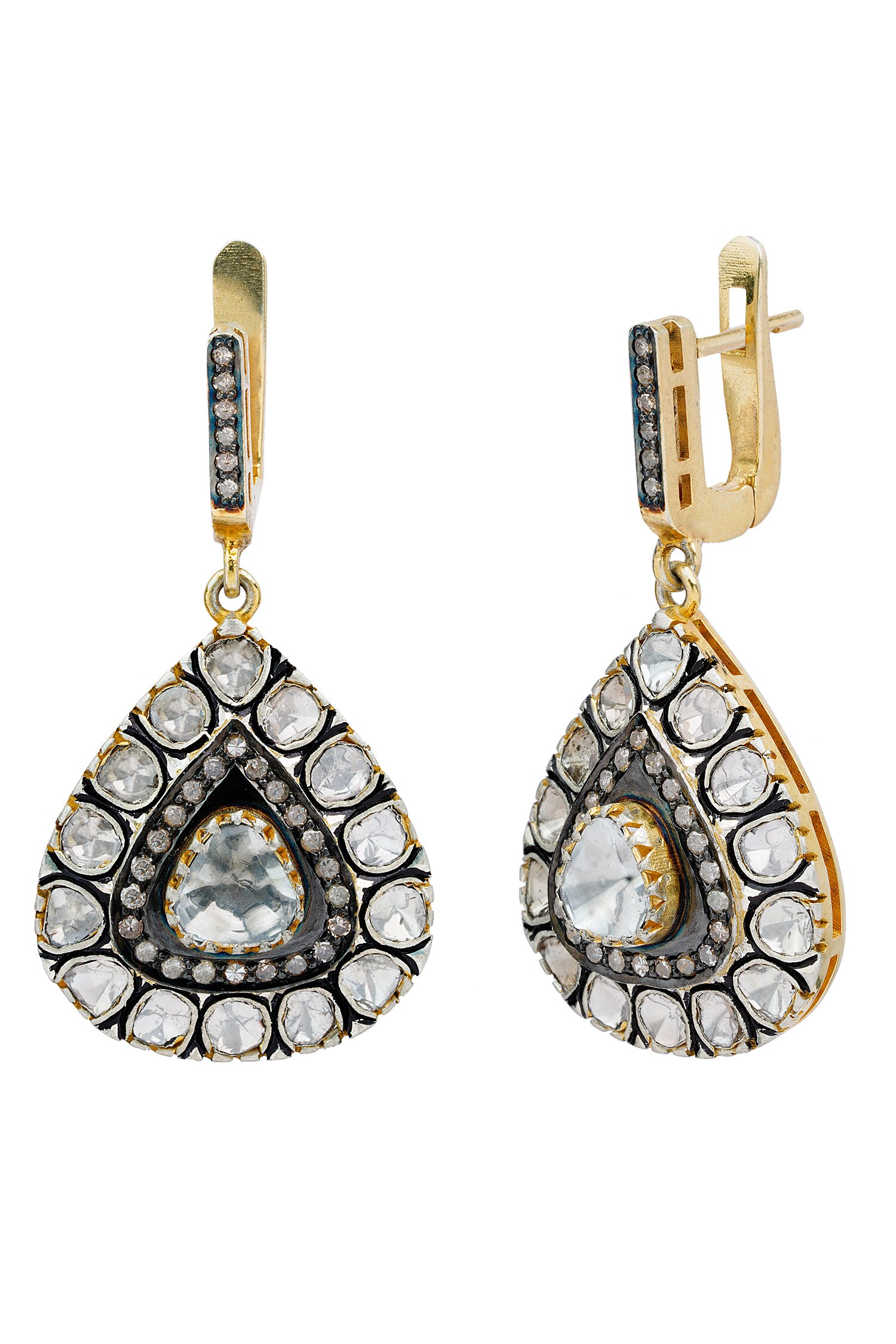 The Maya Black Diamond Earrings Diamond Jewellery at Best Prices in India   SarvadaJewelscom