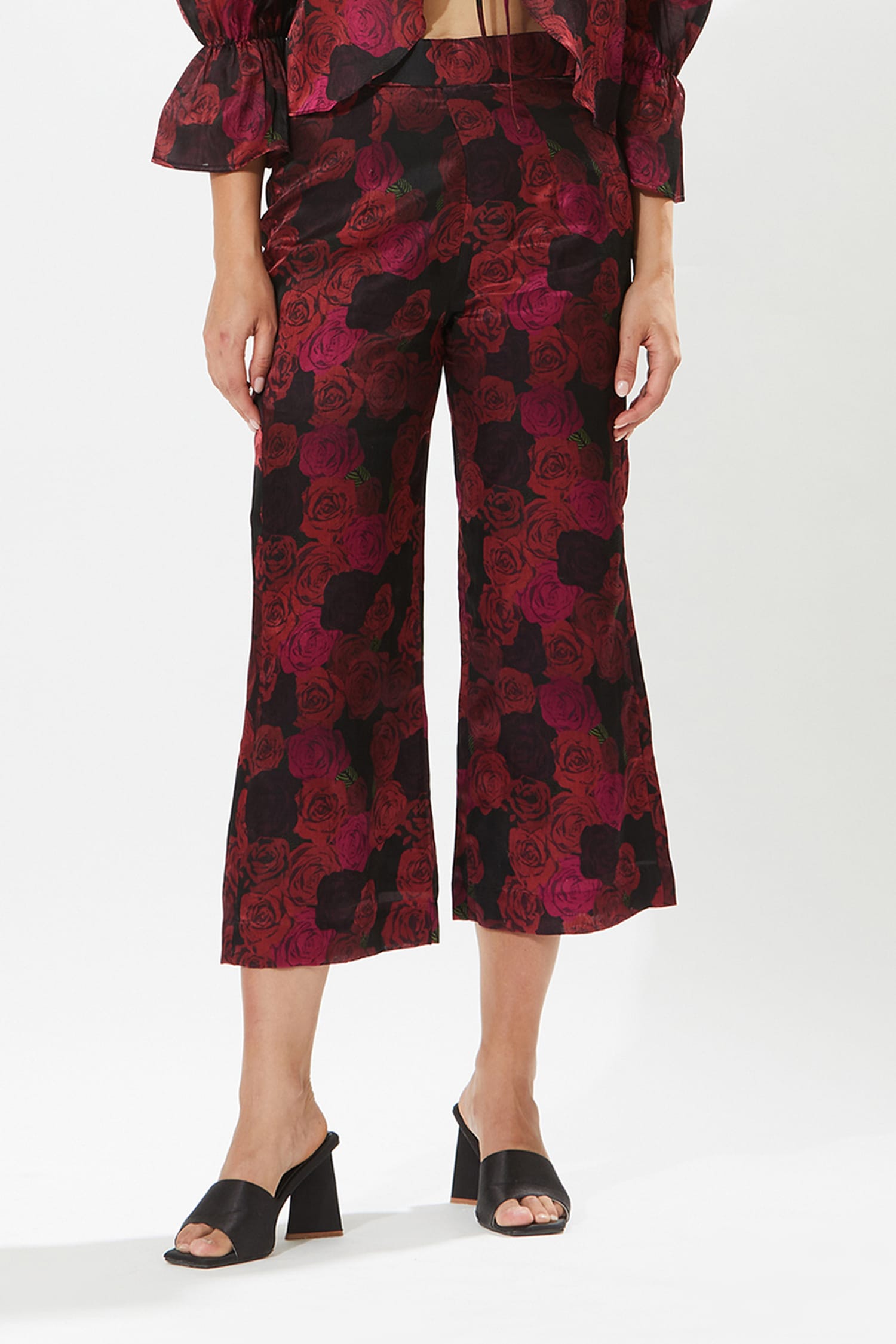 Buy Clora Maroon Hem Design Silk Trouser Online at Best Price  Clora  Creation