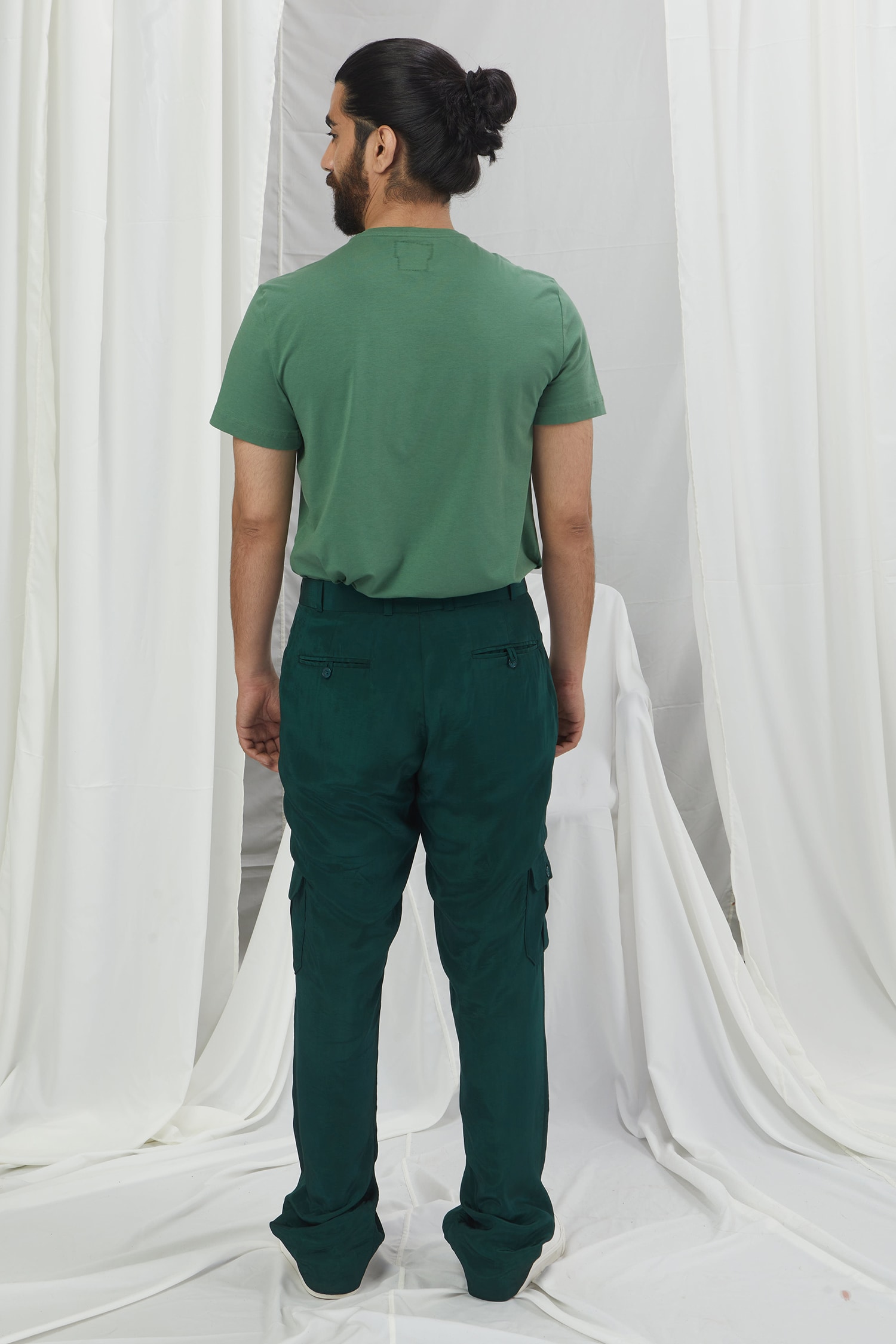 mens green work hospital vet ambulance NHS NEW trousers smart sewn in  crease  eBay