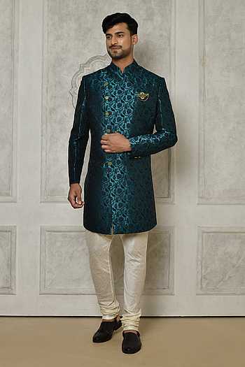 Buy Floral Vine Pattern Sherwani by Aryavir Malhotra at Aza Fashions