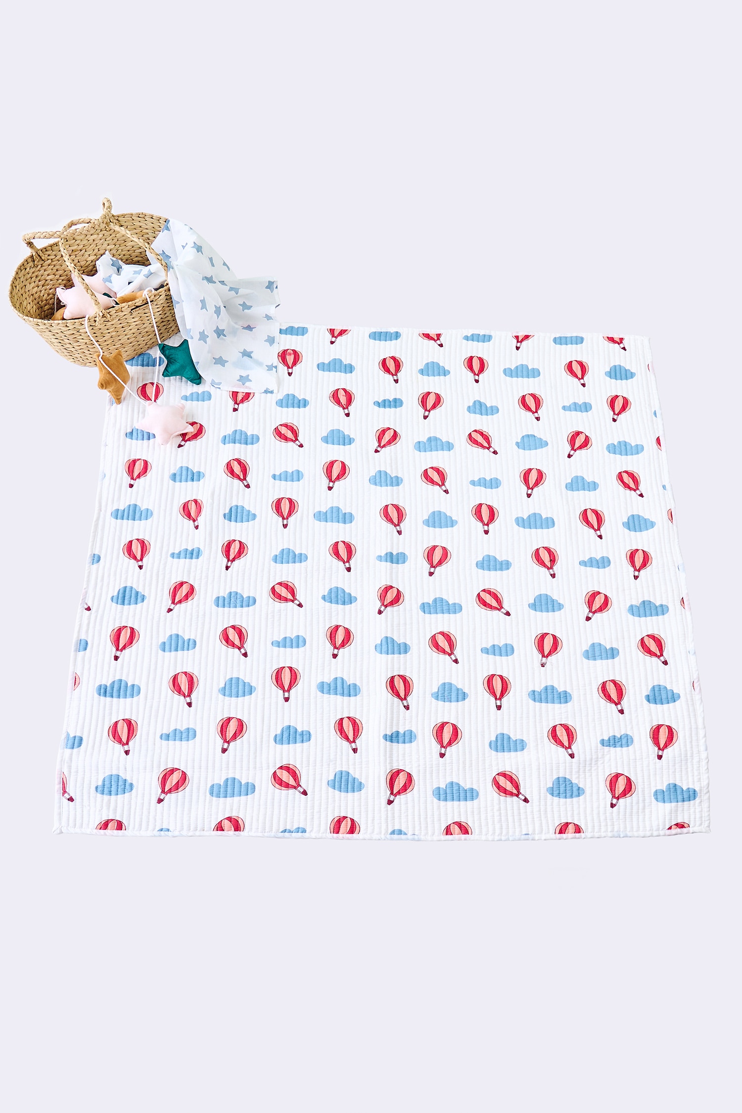 Buy Hot Air Balloon & Cloud Print Baby Playmat by Jaipur Gate at Aza