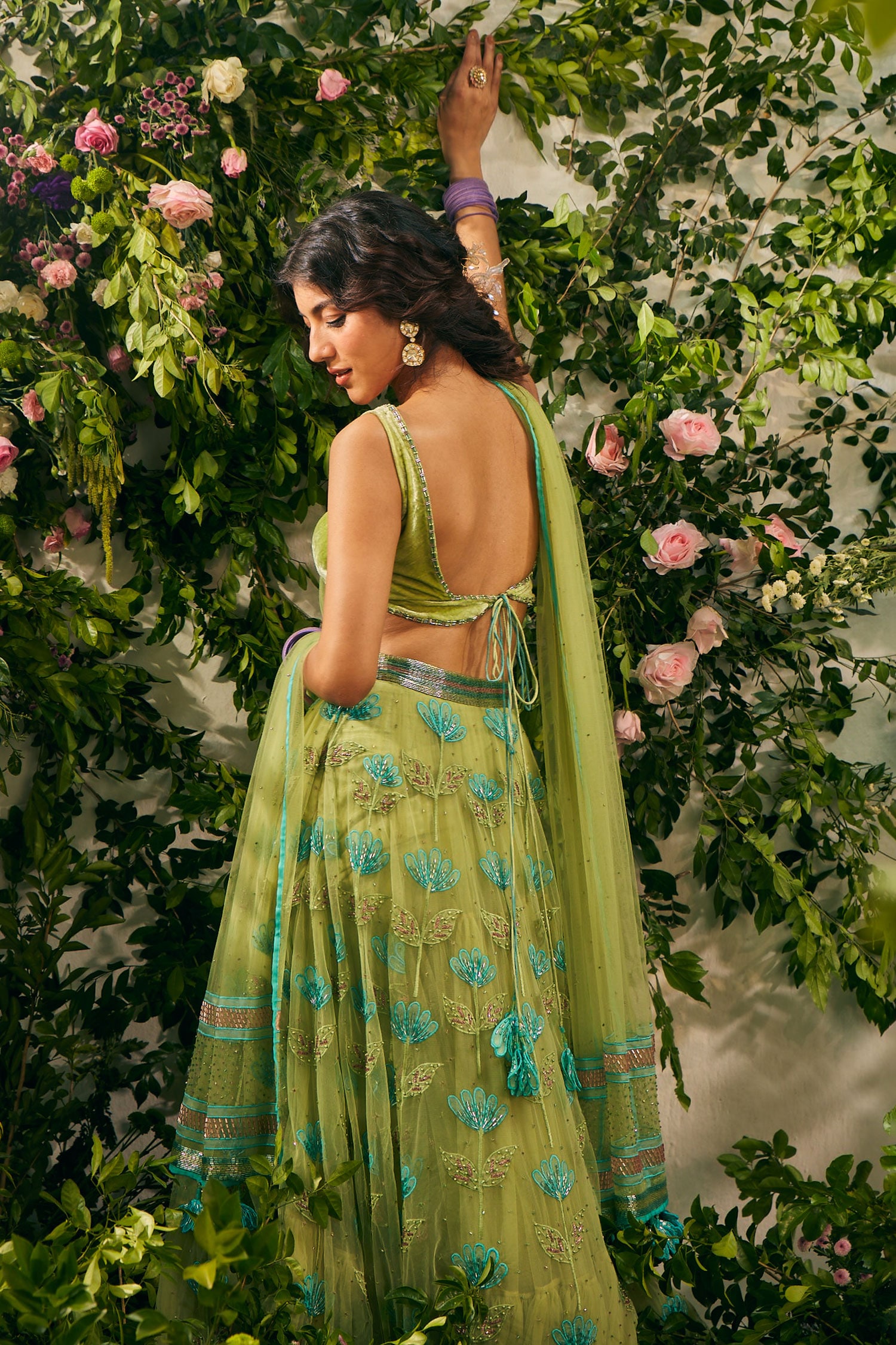 Parrot Green Lehenga - Etsy Singapore