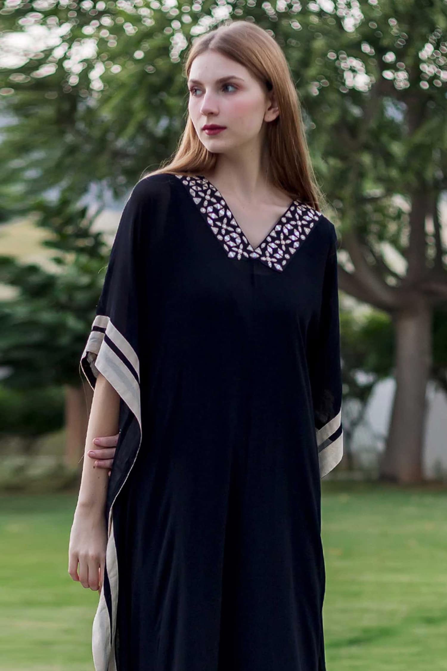 MIRZA. Fashion and Trendy Kaftan Georgette Top for Women