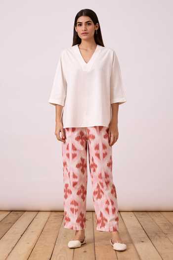 Comfort Fit Pants - Purple Ikat Pants Mc