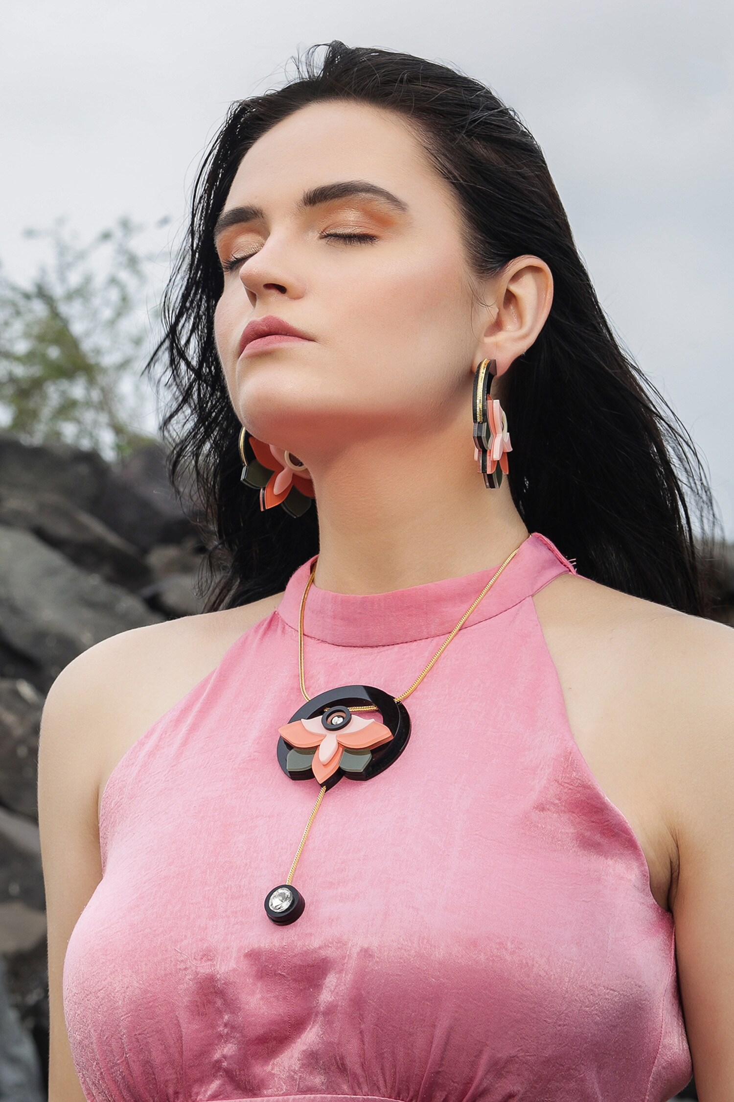 Buy The YV Brand by Yashvi Vanani The Daffodil Hoops Earrings Online ...