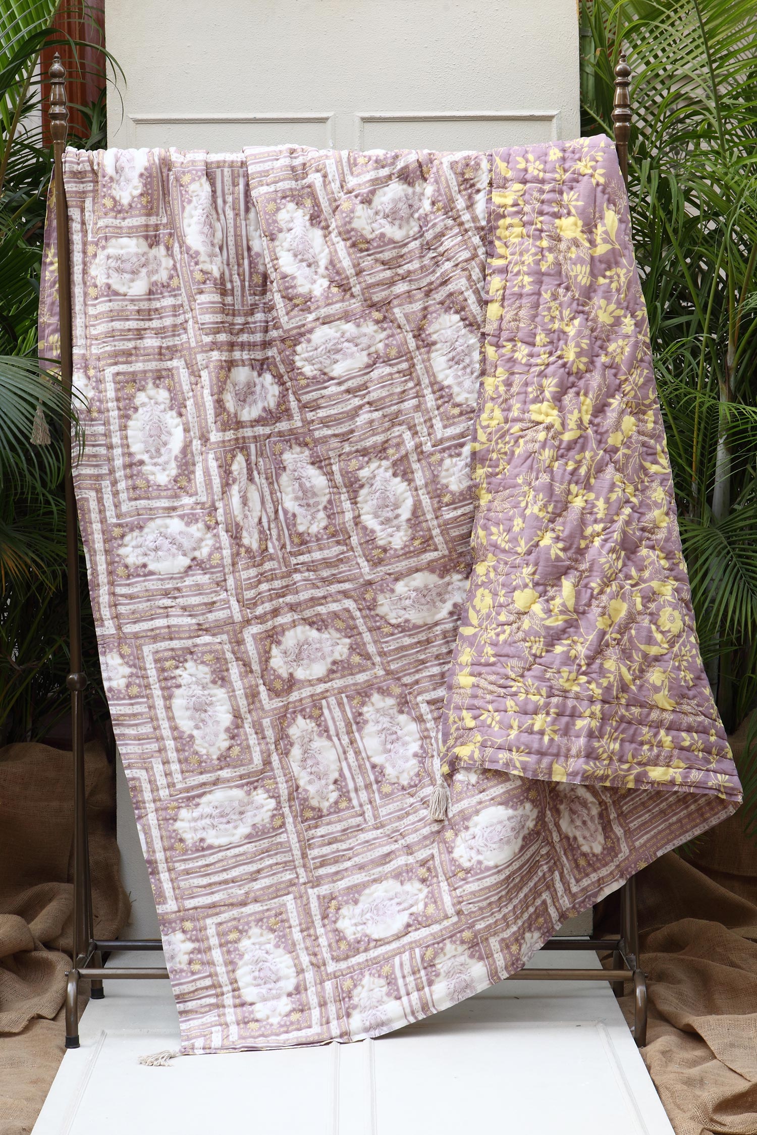 Buy vVyom By Shuchita Floral Print Jaipur Quilt Online Aza Fashions