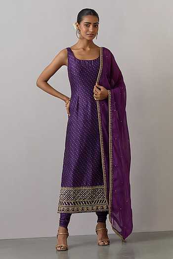 Pure Crape Silk Bandhani Kurti Set