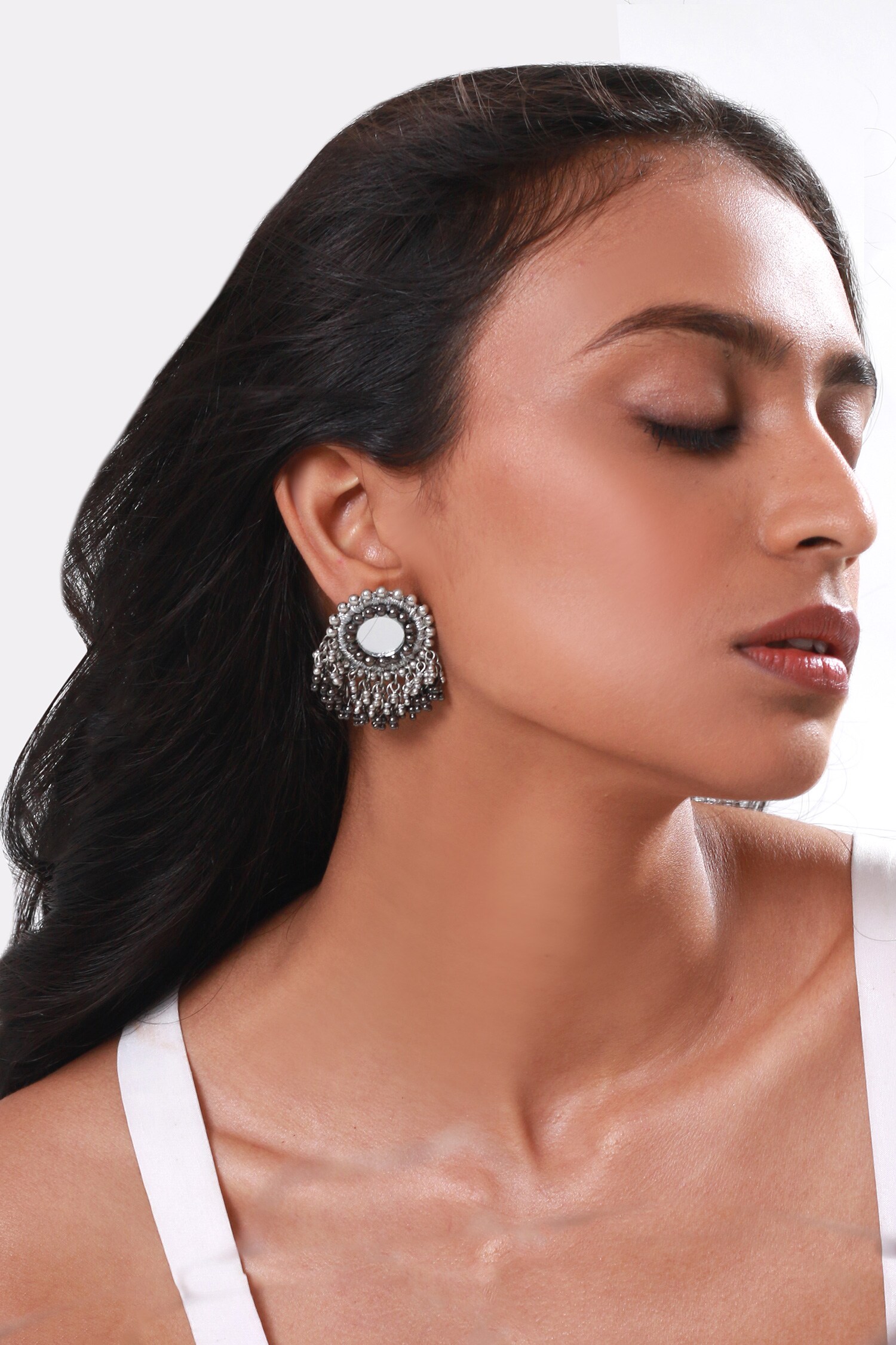 Buy Black  White Grey Drop Zircon Earrings Online at Ajnaa Jewels  LE401