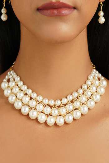 Fernanda Carina Pearl Layered Necklace - Gold Plated main image 1