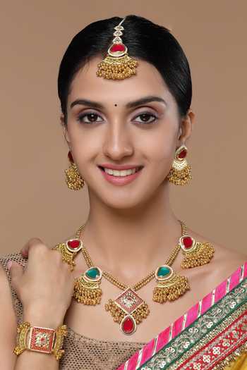 Contemporary kundan necklace | Indian jewelry in USA main image 1