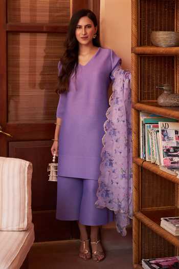 Kiara - Statement Waistcoat saree - Purple main image 1
