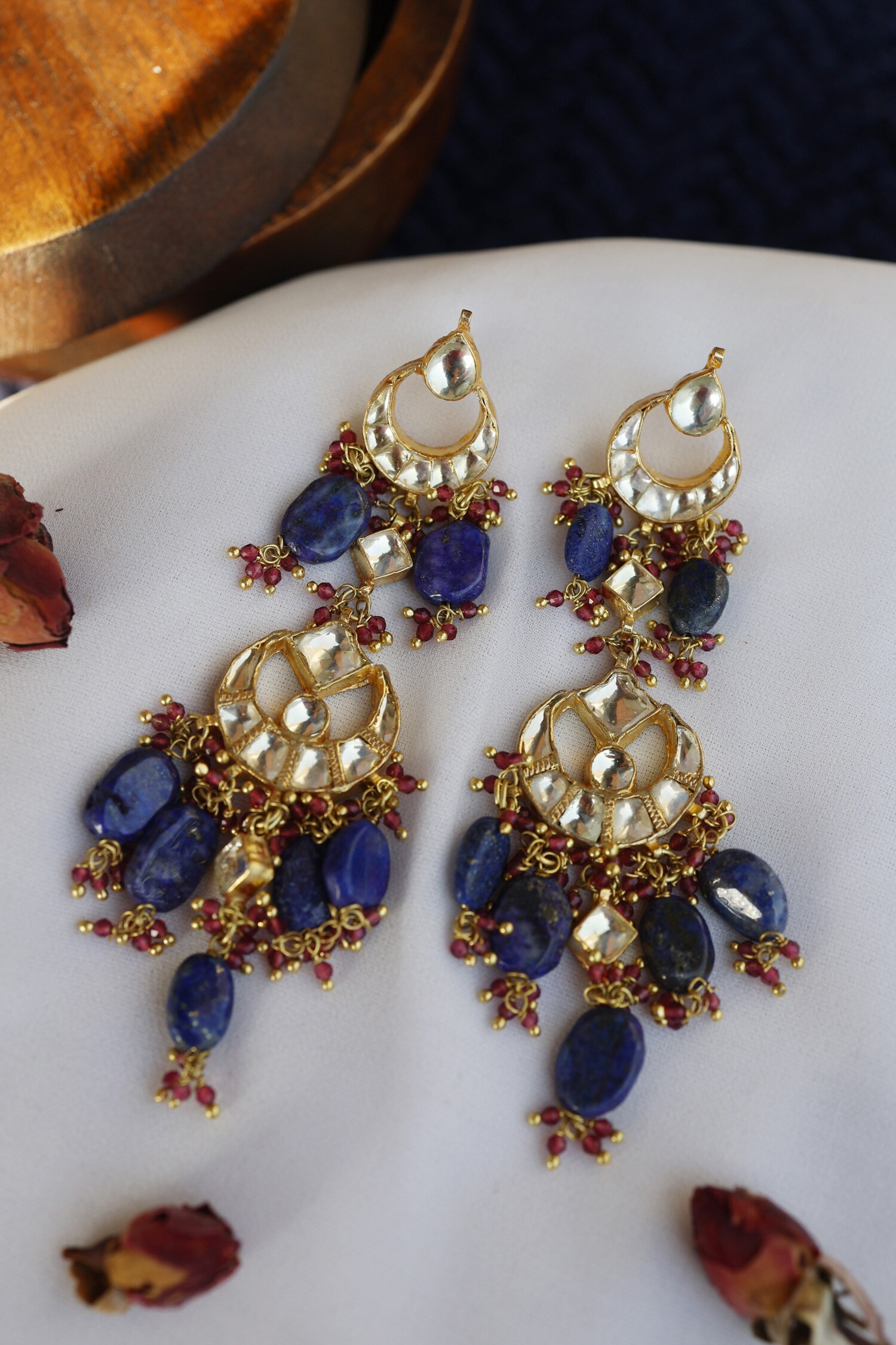 Navy blue earrings hot sale for prom