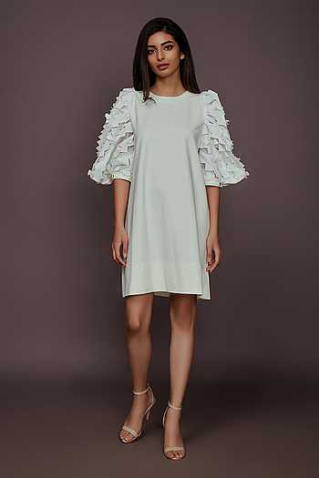 Cutwork Embroidery Angel Sleeve 煮詰まり Dress