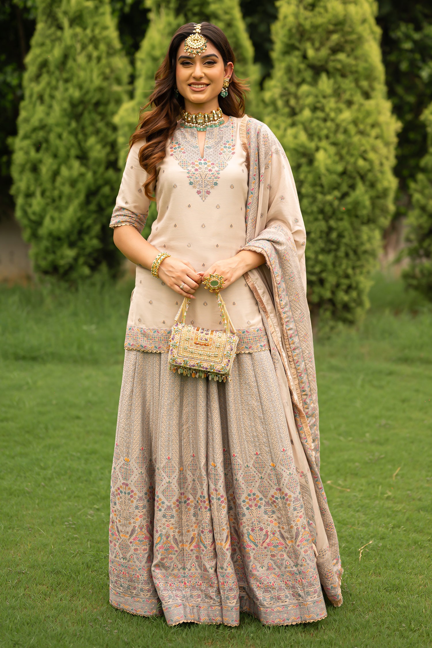 Indian Clothes For Women Near Me 2026.Buy Ivory Vegan Silk Woven And Embroidered Floral Notched Zahrat Kurta ...