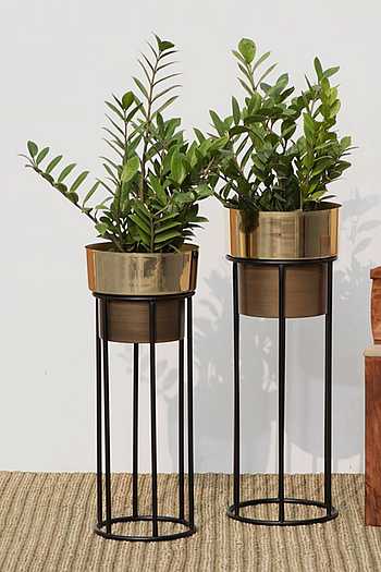 Planter DKD Home Decor 3-in-1 Grey Metal Iron Loft (47 x 35 x 72 cm)