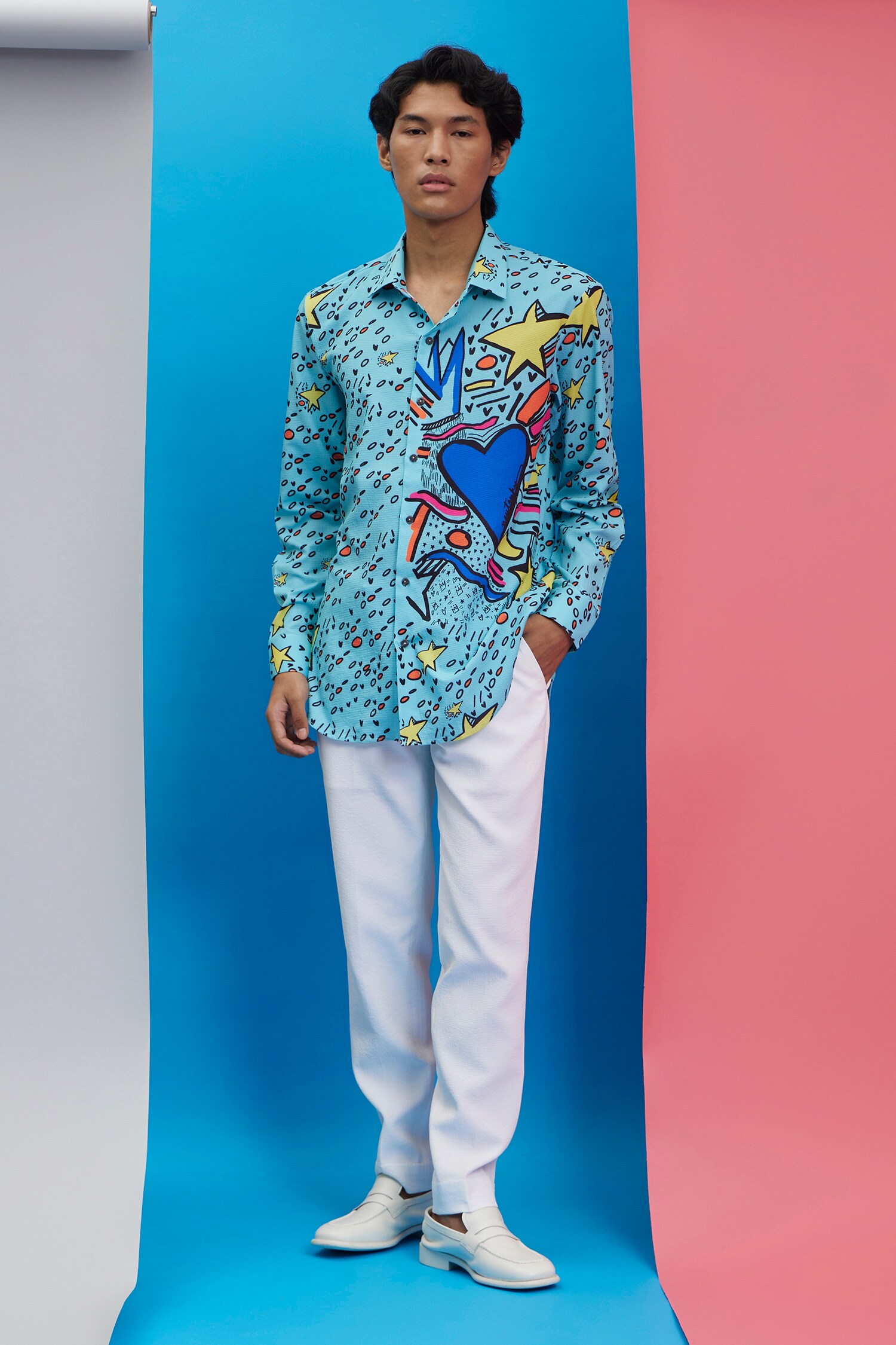 Buy Nautanky Blue Polyester A Riot Ocean Print Shirt Online 