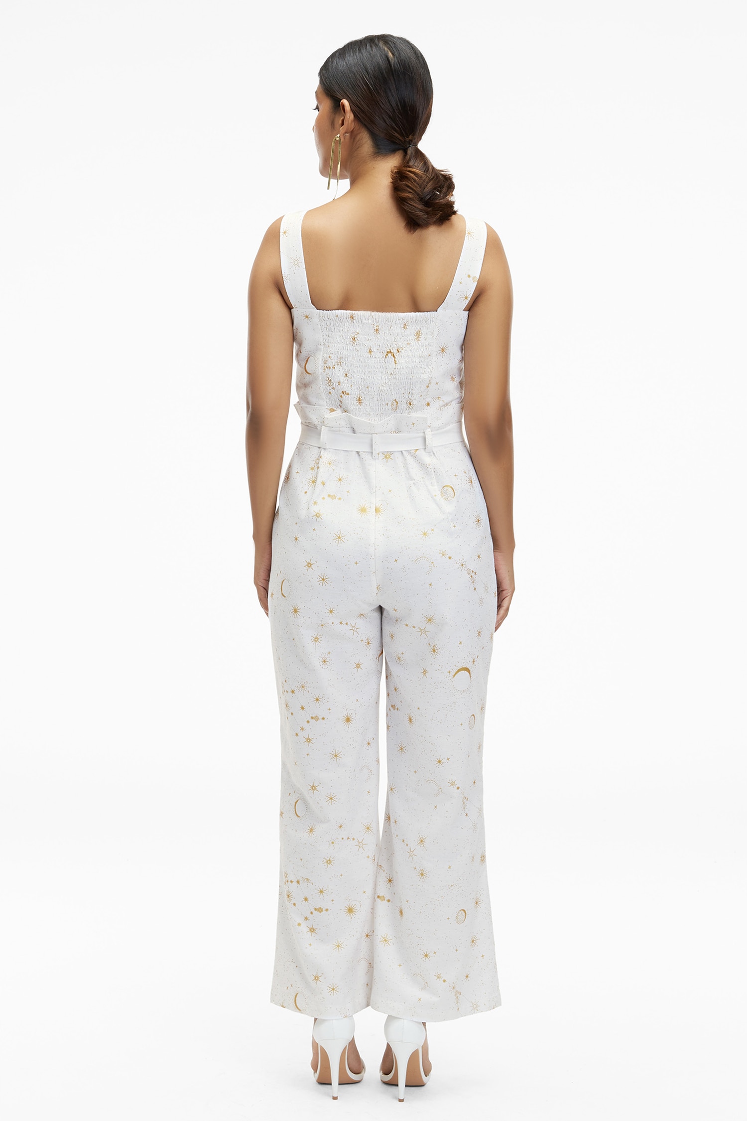 Sleeveless Jumpsuit - White