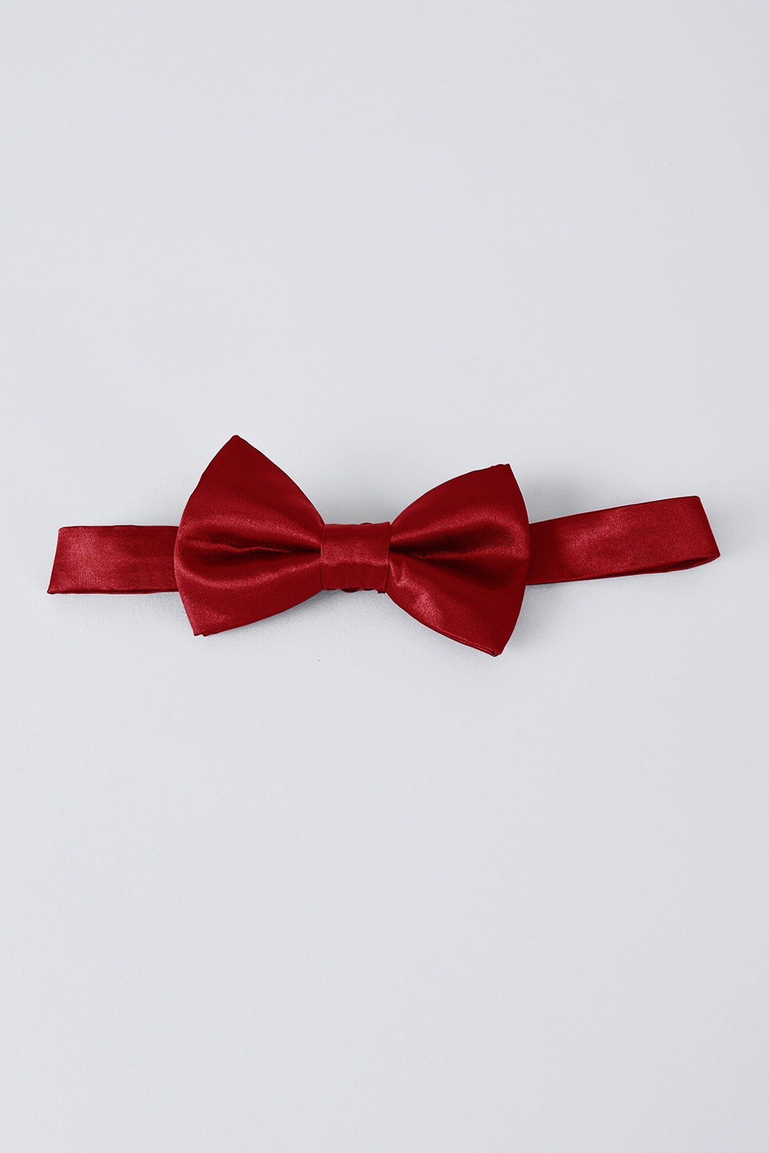 Bubber Couture Red Plain Scarlet Silk Bow Tie