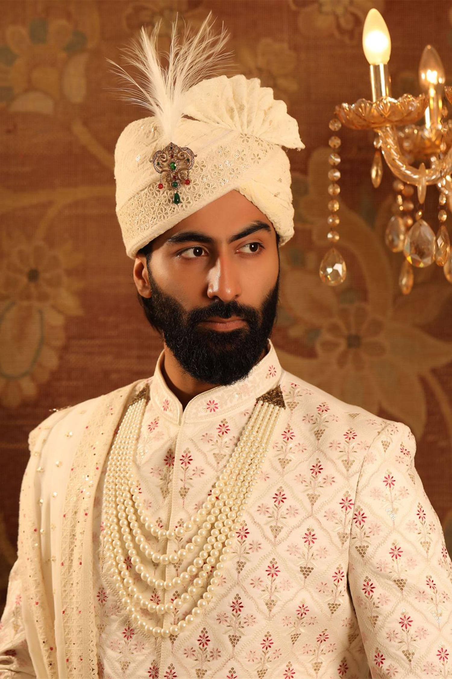 Cosa Nostraa Gold Stones Exquisite Shine Embellished Kalangi