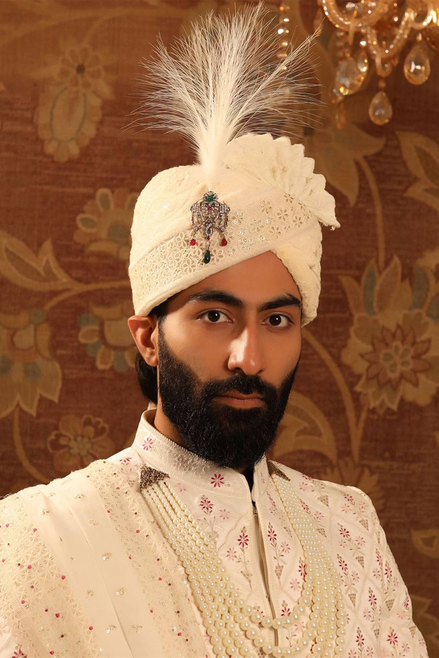 Cosa Nostraa Gold Stones Intricate Magic Embellished Kalangi