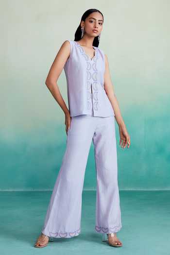 Purple Luna Long Shirt & Pant Co-Ord Set