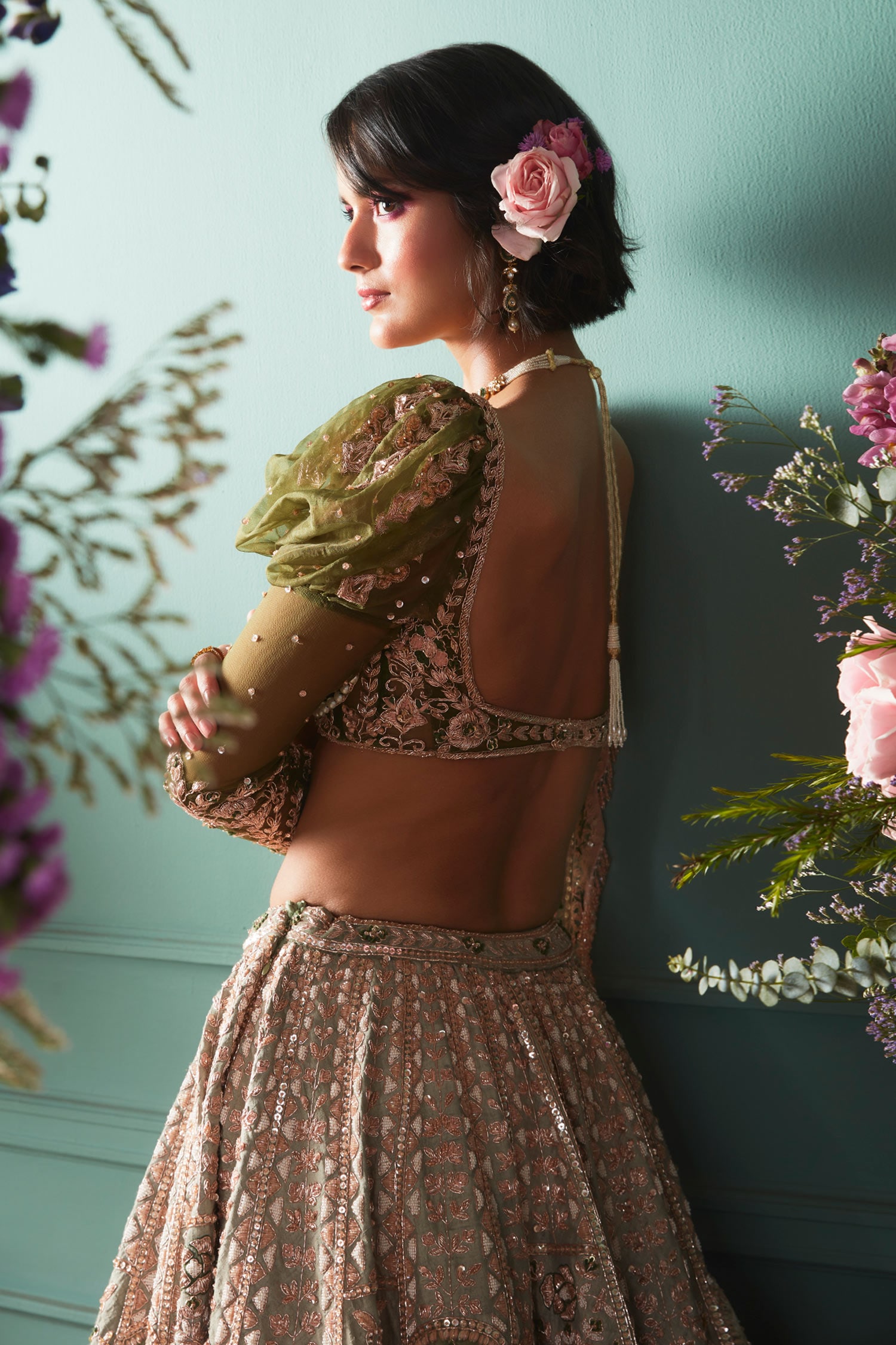 Buy Black Lehenga Raw Silk Embroidered Zardosi Work Bridal Set For Women by  Bindani by Jigar & Nikita Online at Aza Fashions.