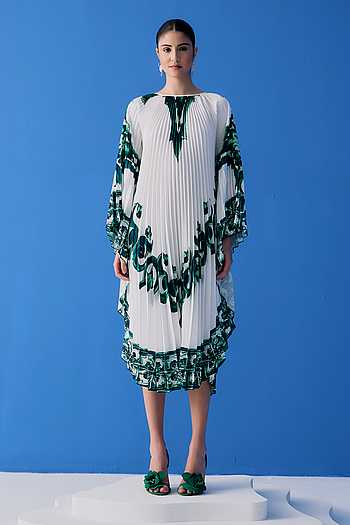 Fatima Dress - Eco Medium Crepe :: Tropical Green
