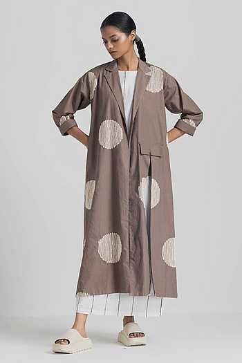 Aliza Printed Jacket - Brown main image 0
