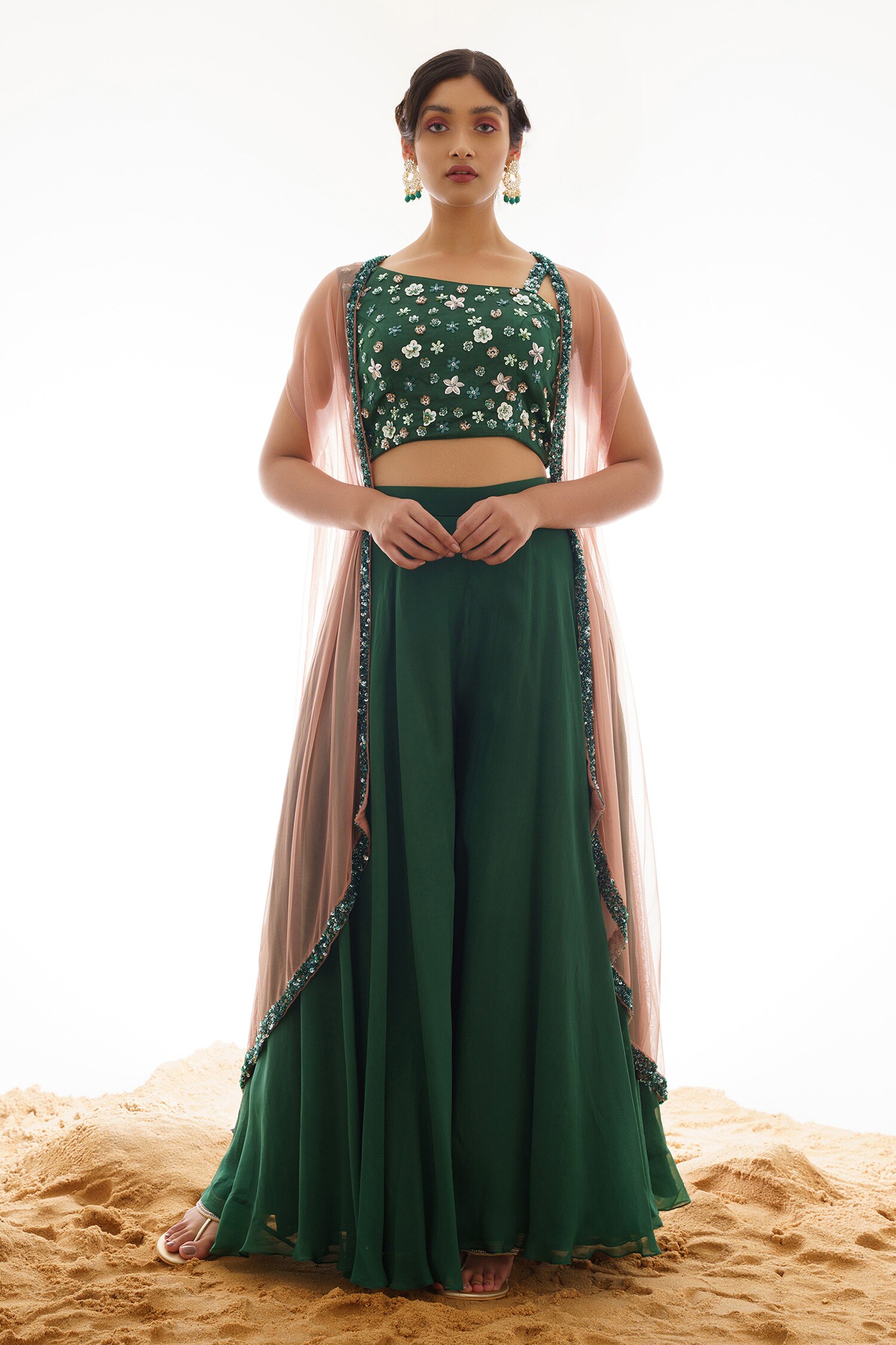 Buy KRINA PATEL Pink Linen Satin