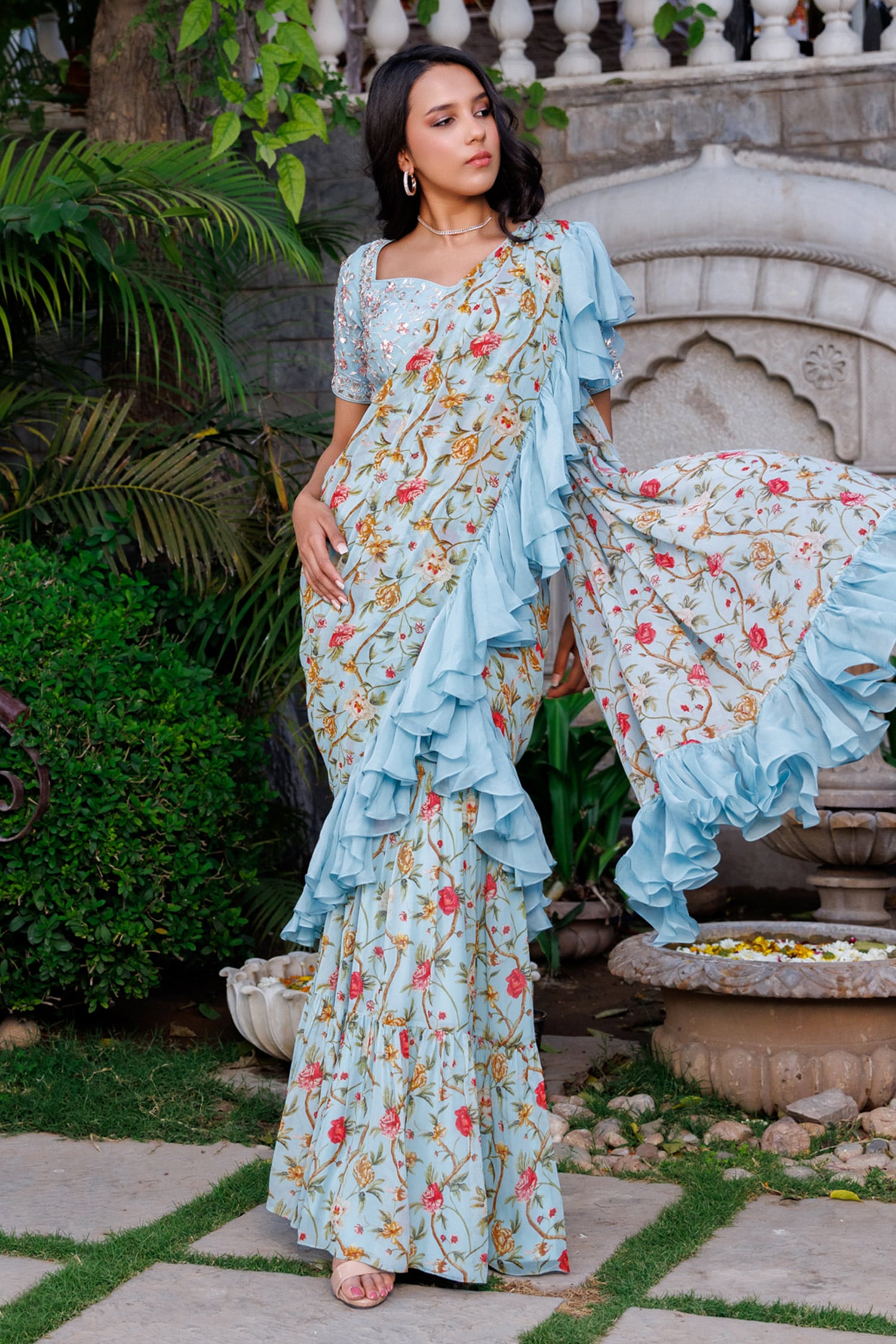 RUFFLE SAREE – NV