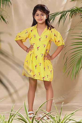 Crystals Flamingo V-Neck Layered A-Line Kids Pageant Dress