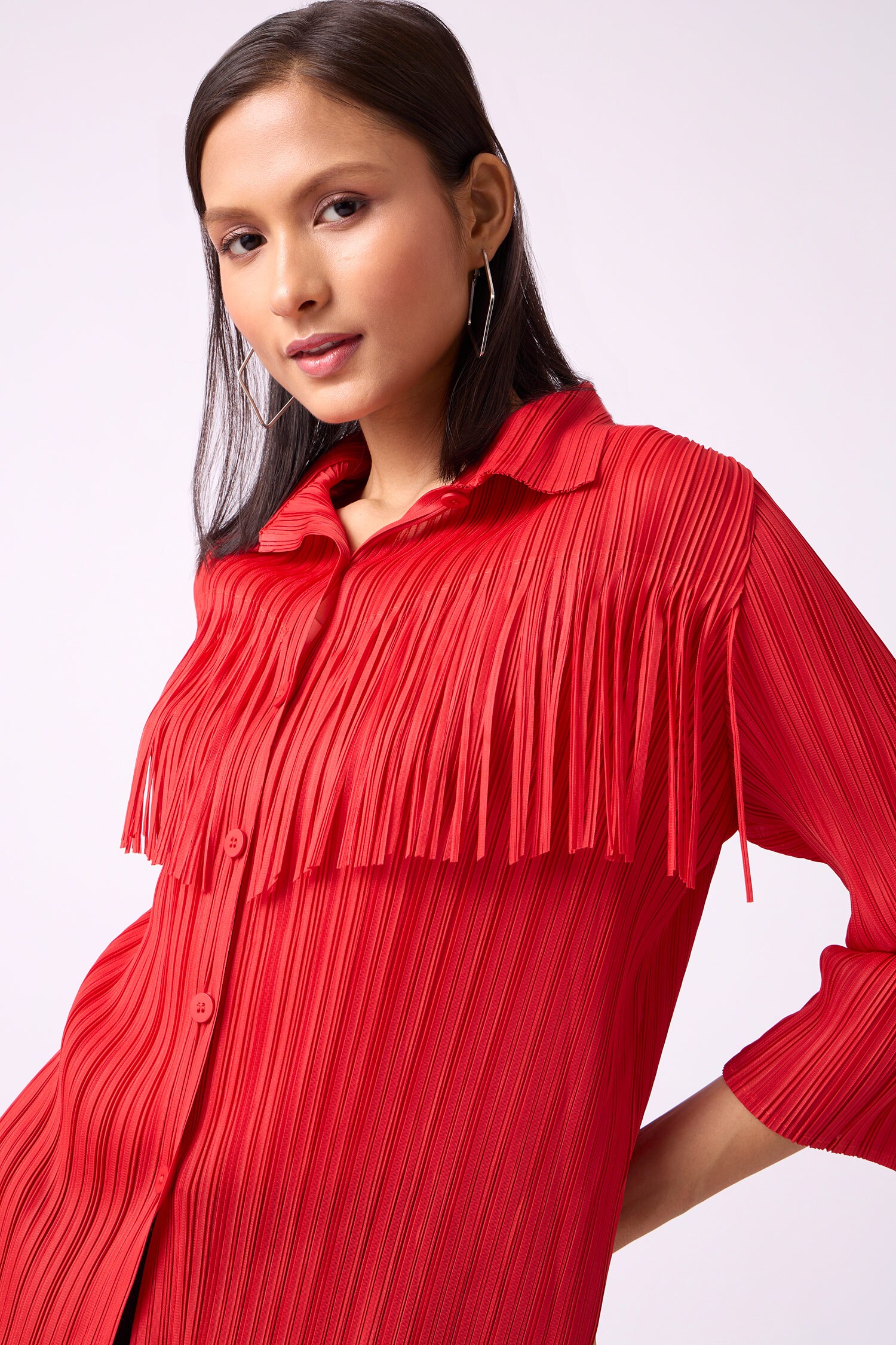 Red Fringe Shirt