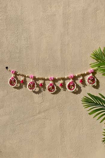 Handmade Shell Work Fabric Toran for Home Decor 28