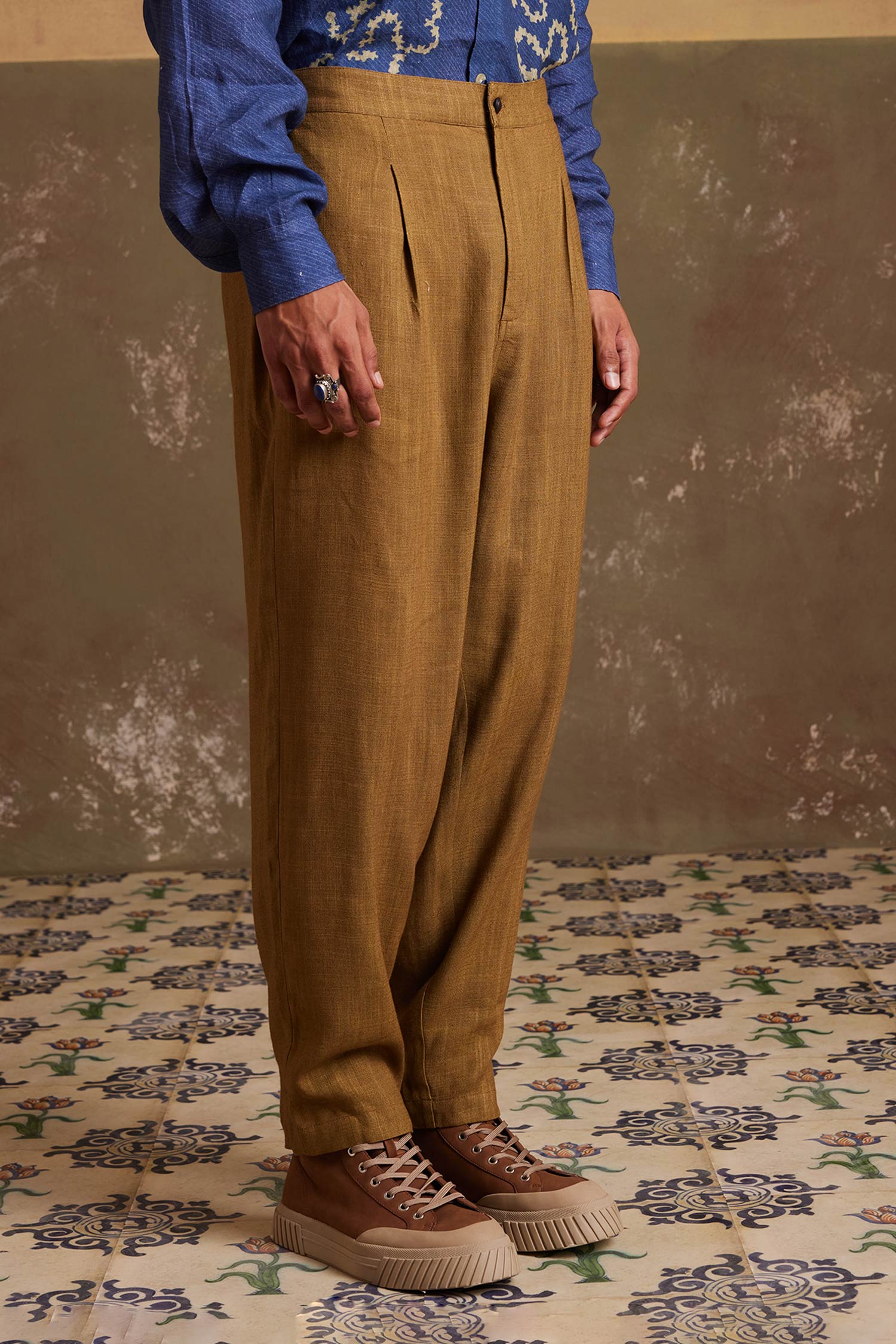 Buy Brown 100% Linen Pencil Pant For Women by Linen Bloom Online at Aza  Fashions.