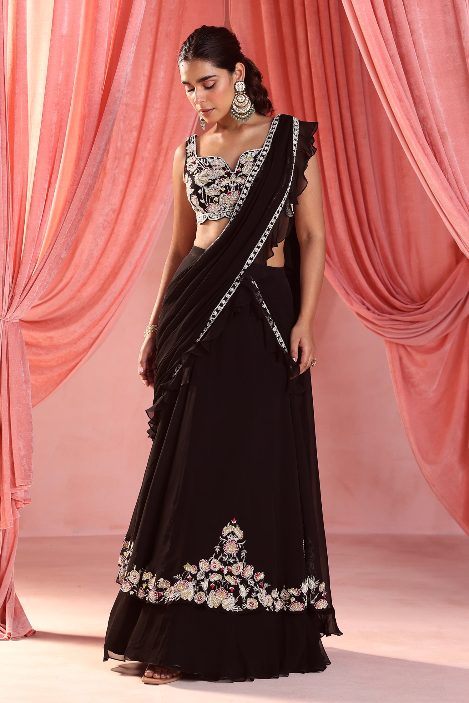 Ready To Wear Lehenga Sarees For Cocktail Party Buy Online