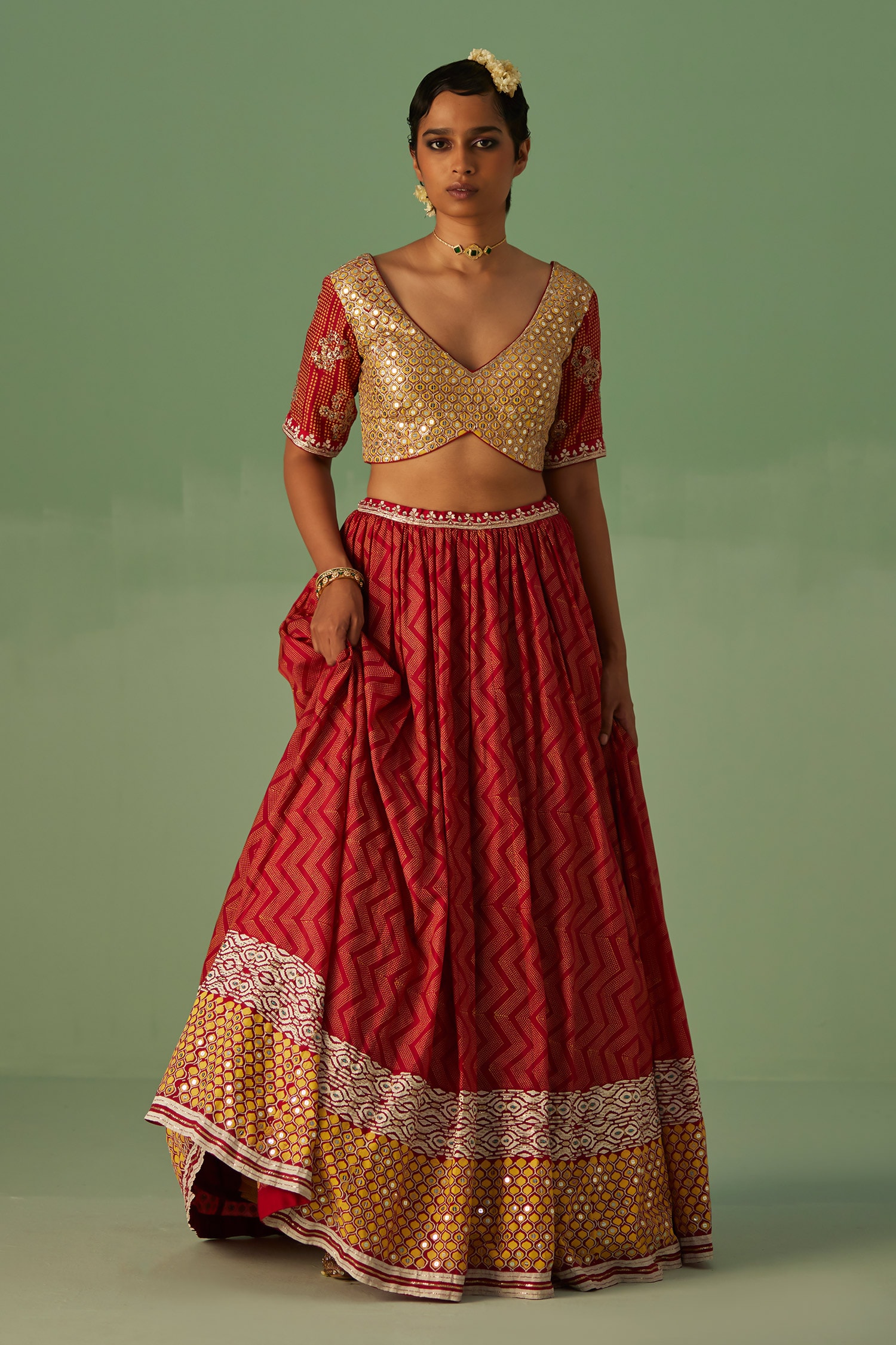 25 Red Floral Lehengas We are Swooning Over! | WeddingBazaar
