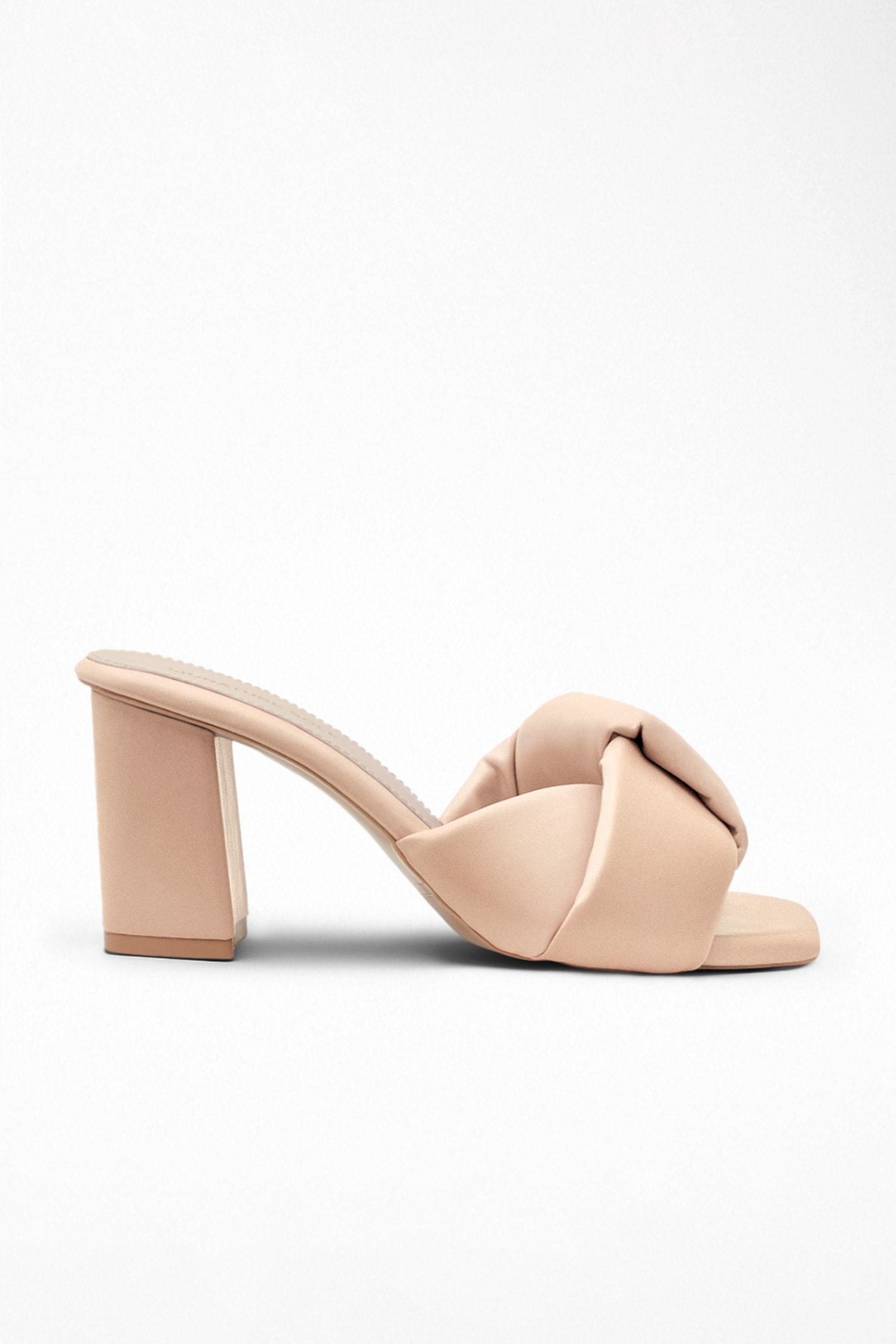 Mule sandals with discount heel