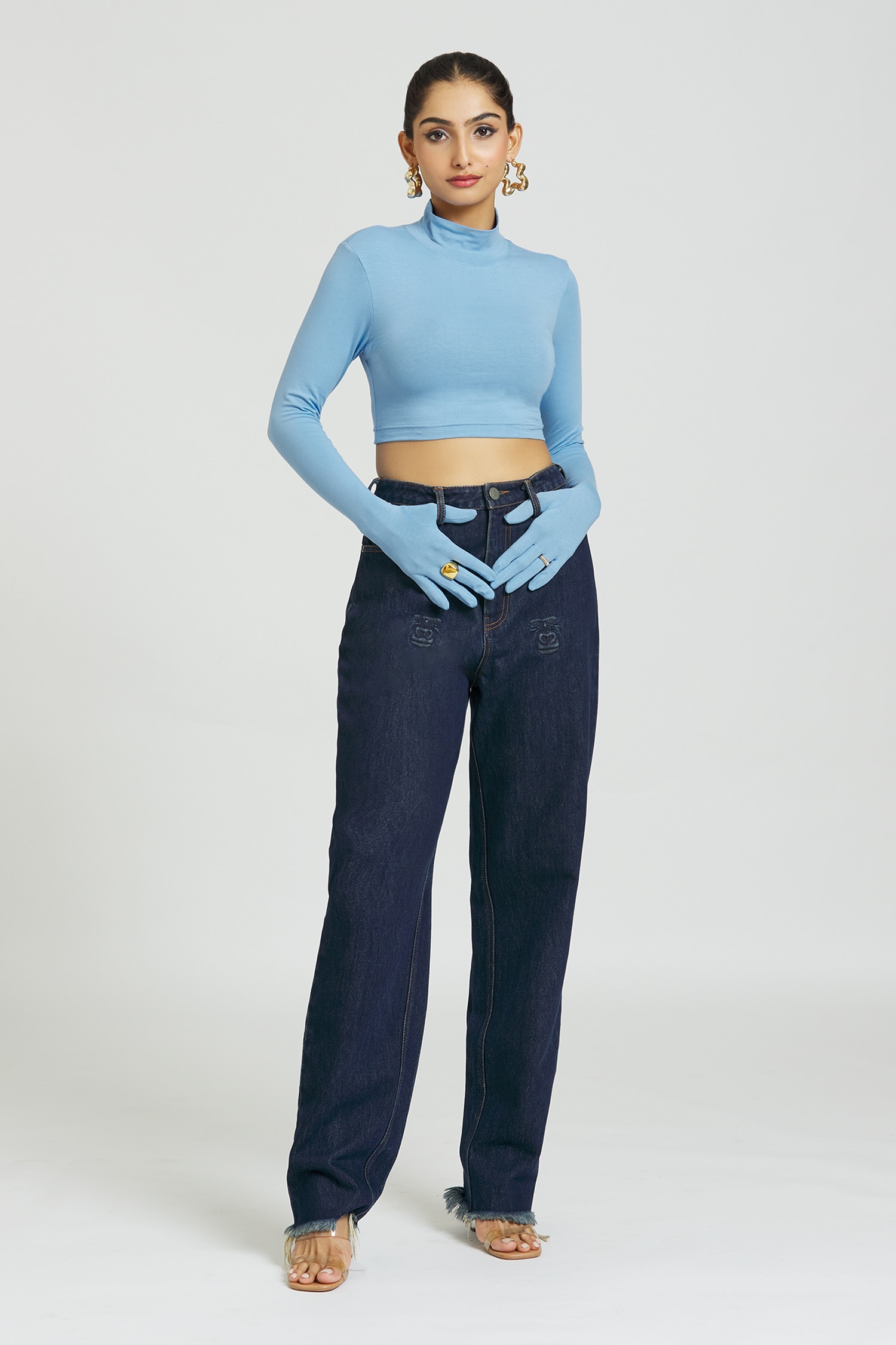 Buy Alacati Turtleneck Crop Top Online