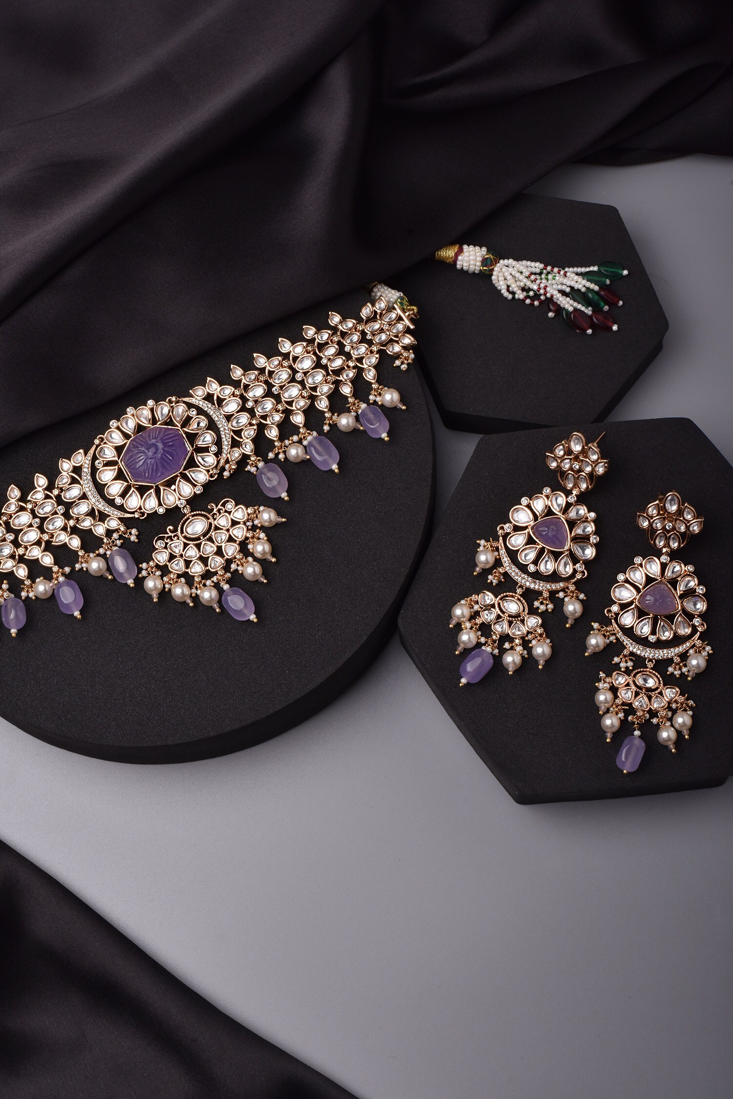 Purple colour jewellery on sale set