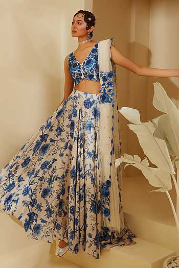 TCR Bronze Metallic Satin Lehenga Set with Blouse & Dupatta!