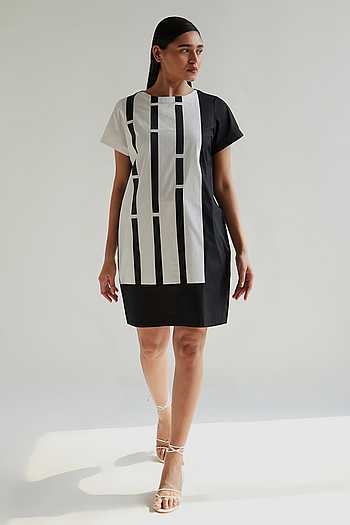 Robe Cocktail Victoria's Secret Colorblock Noir Et Blanc - Taille 2 - Très Bon état