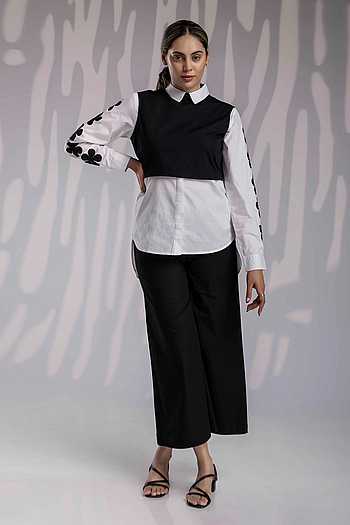 Applique Embroidered Pant White main image 0