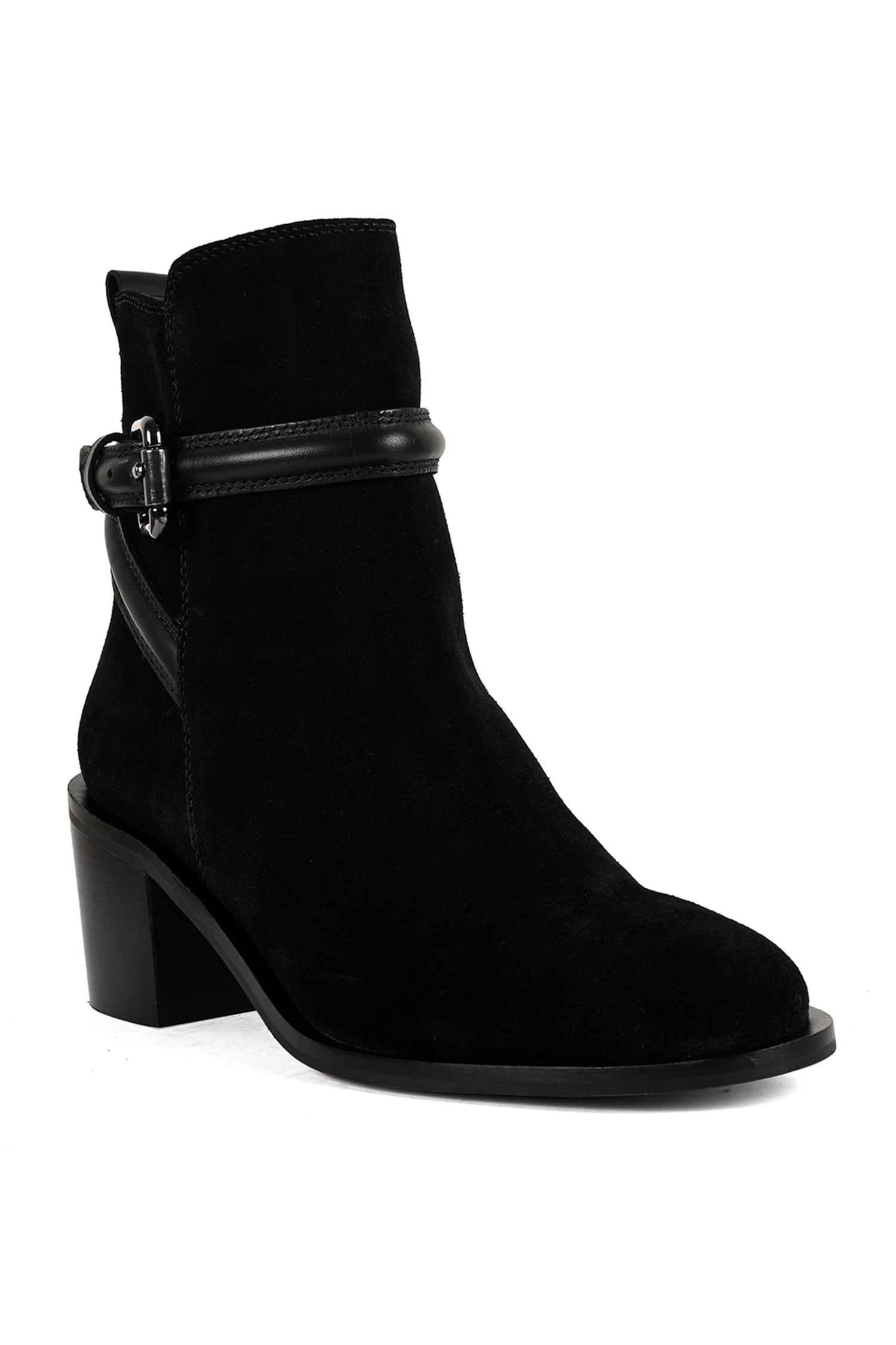 Buy Black Link Chain Trim Cecil Solid Ankle Boots by Vanilla Moon ...